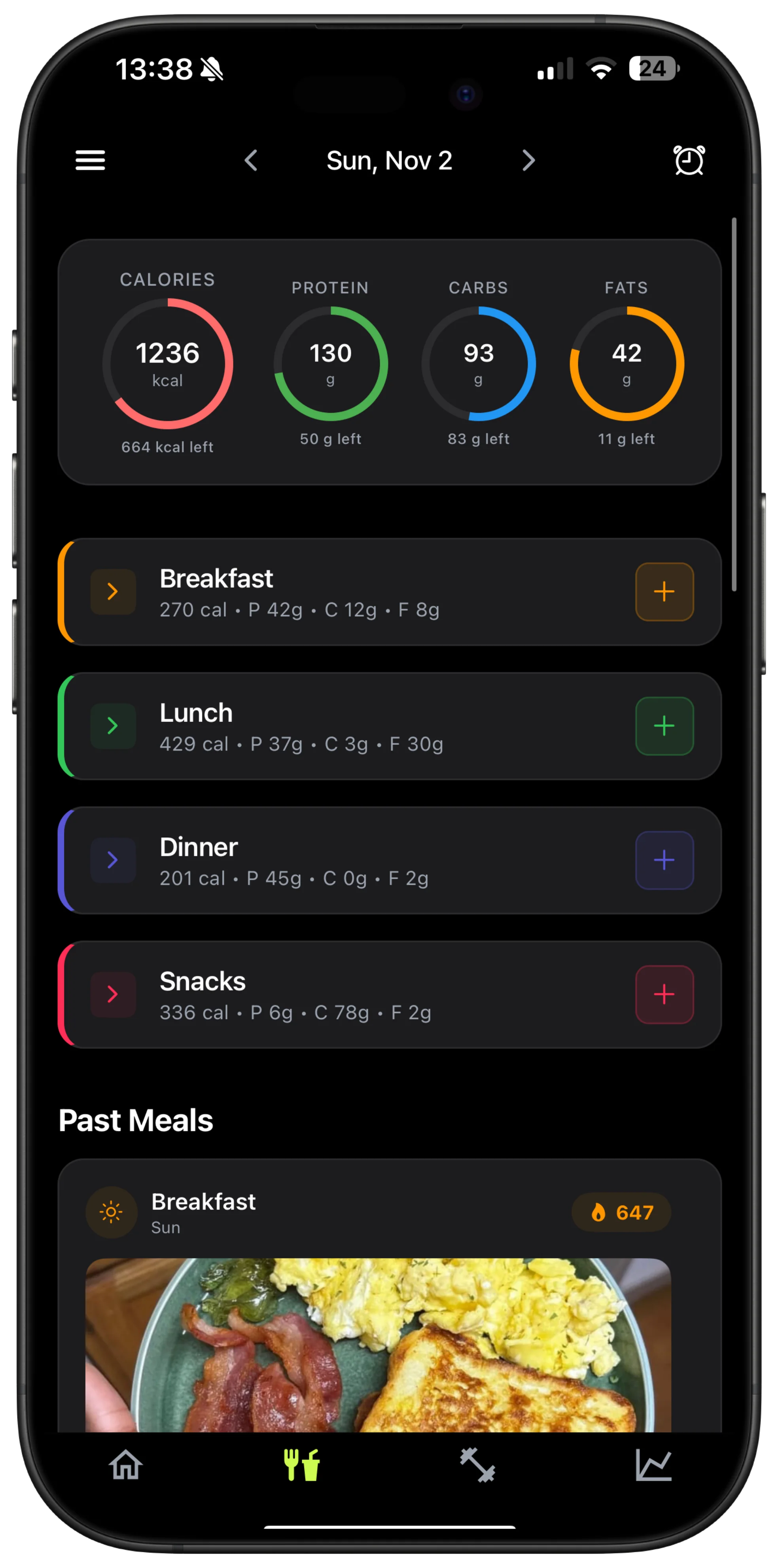 Effortless Nutrition screen